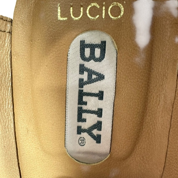 HTF Vintage BALLY Lucio Black Leather and Crocodile Loafers Shoes 9 EEE main image 4